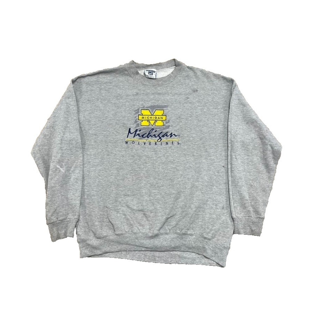 vintage Michigan Wolverines sweatshirt mens xl Gray 1990s Lee NCAA Uni